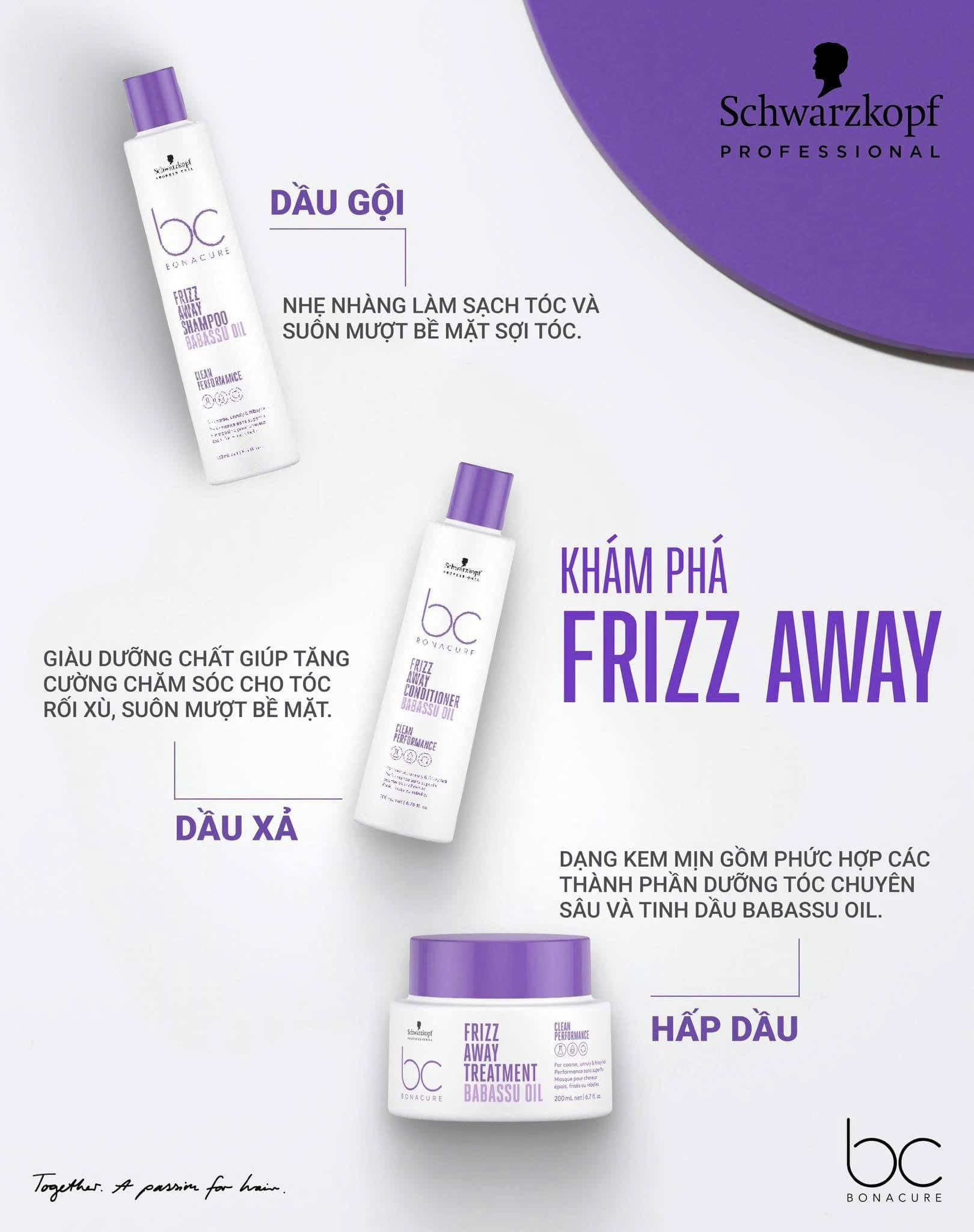 Dầu gội xả Schwarzkopf BC Bonacure Frizz Away